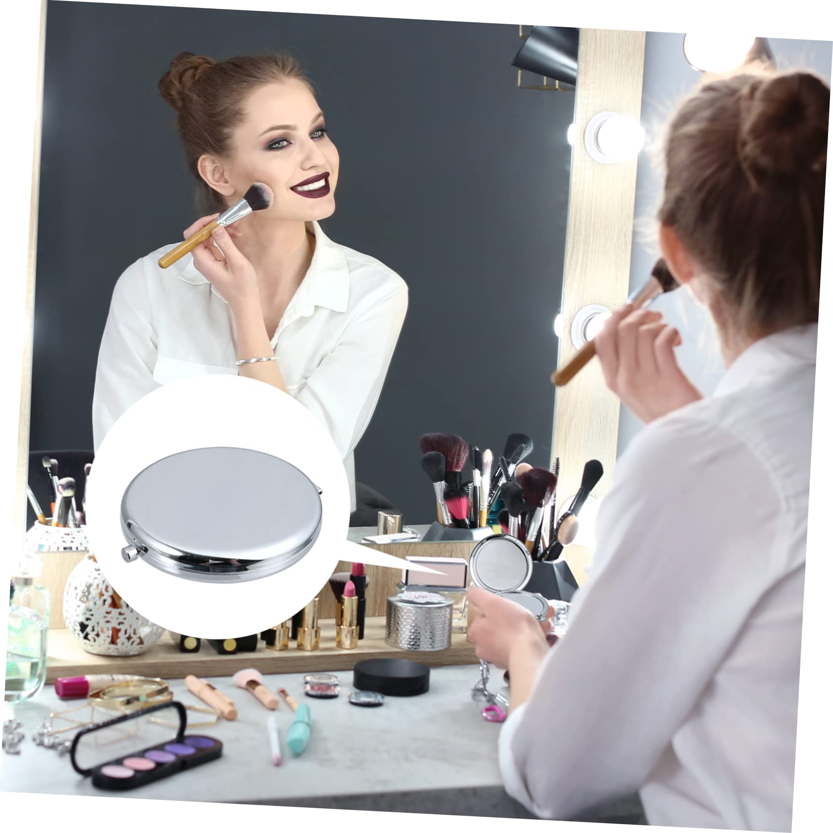 Amazon.co.jp: Outanaya Vanity Mirror, Portable Makeup Mirror